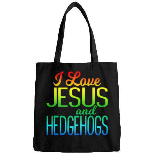 I Love Jesus And Hedgehogs Rainbow Hedgie Lover Gift Bags