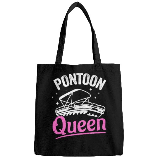 Pontoon Fun Lake Life Women Mom Grandma Pontoon Queen1 Bags