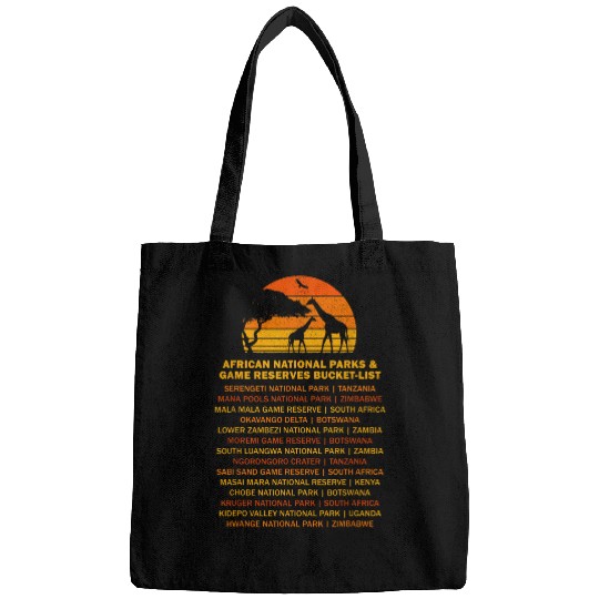 Giraffe Pet African Safari Bucket List Sunset Giraffe Mother Serengeti Bags