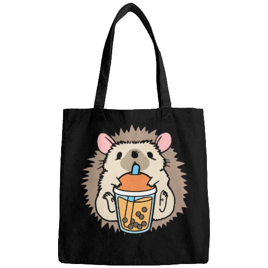 Hedgehog Pet Bubble Milk Tea Hedgehog Cute Hedgehog Drinking Boba Tea Bags