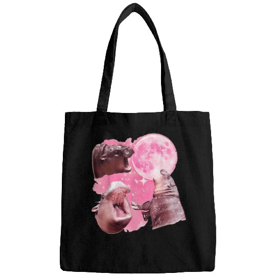 Hippo Pet Pygmy Hippo With Moon vintages Moo Dang Bootleg Funny Moo Bags