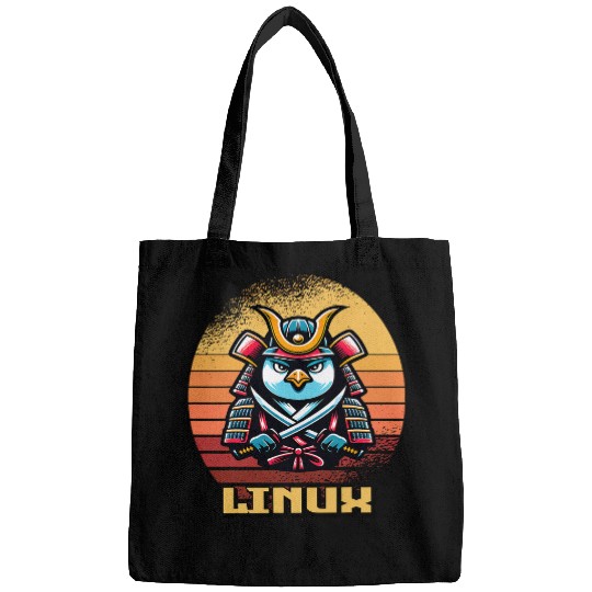 Penguin Pet Linux Samurai Penguin Outfit Programming Costume Bags