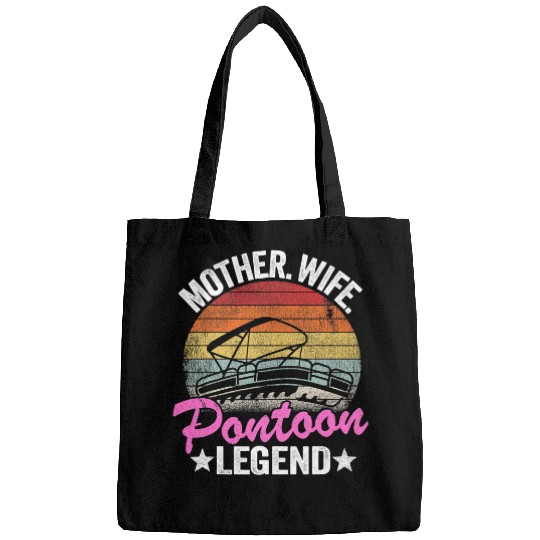 Pontoon Fun Mother Wife Pontoon Legend Lake Life Women Pontoon Queen2 Bags