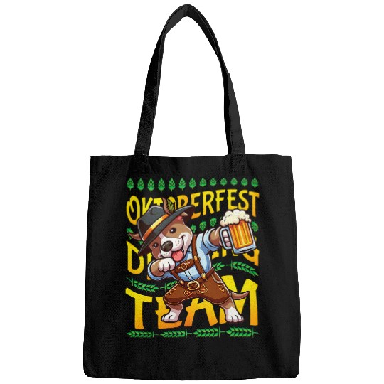 Beer Fun Pitbull Dog Dabbings Oktoberfest Drinking Team Beer Drinkers Bags
