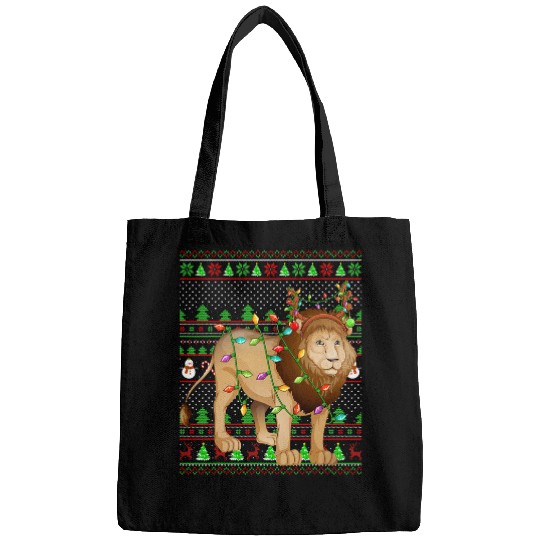 Lion Pet Ugly xmass Sweater Style Lighting Mountain Lion Christmas Bags