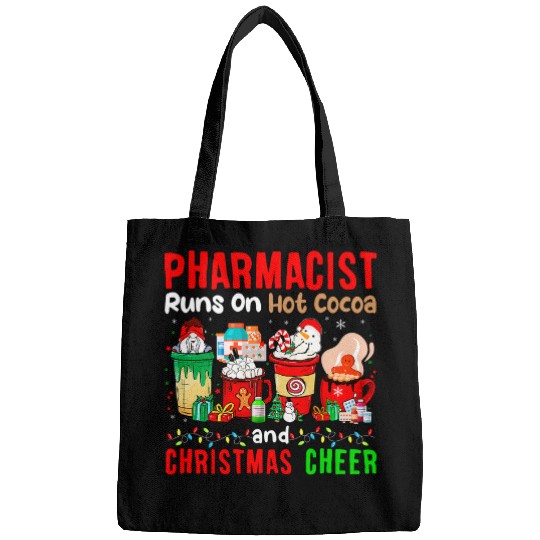 Pharmacist Runs On Hot Cocoa And Christmas Cheer Gnome Lover Bags
