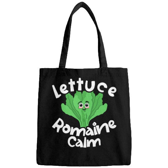 Lettuce Romaine Calm Funny Gardening Pun Gardener Food Joke Bags