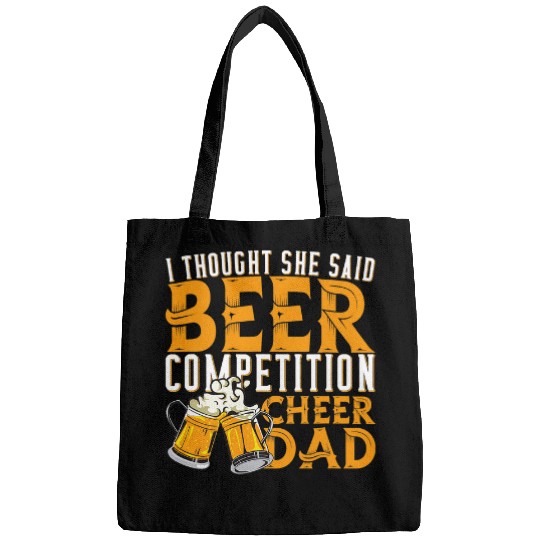 Beer Fun Beer Competition Cheer Dad Cheerleading Cheerleader Cheerer Bags