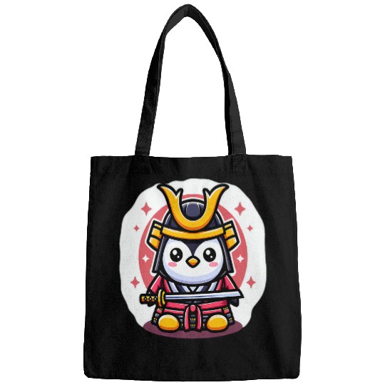 Penguin Pet Linux Warrior Penguin Samurai Programming Nerd Geek Bags