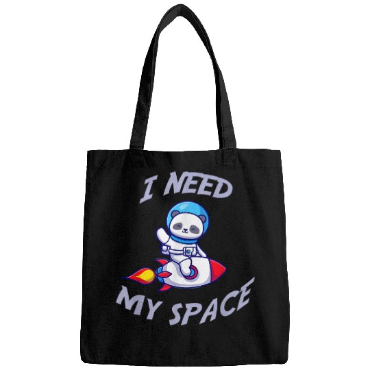 Panda Pet Astronaut Panda Bear Cute Spaceship Animals I Need Space Bags