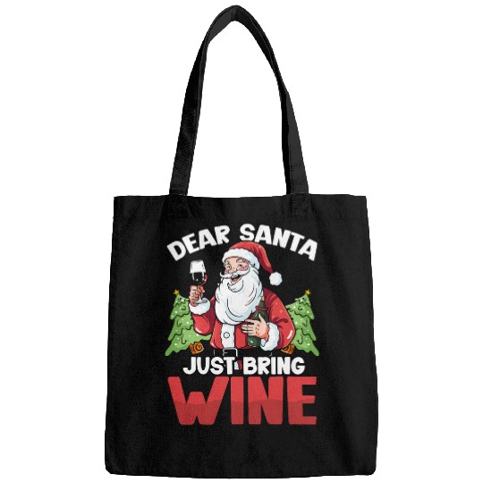 Wines Fun Christmas Cocktail Lover Happy Holidays xmass Drinking 2 Bags