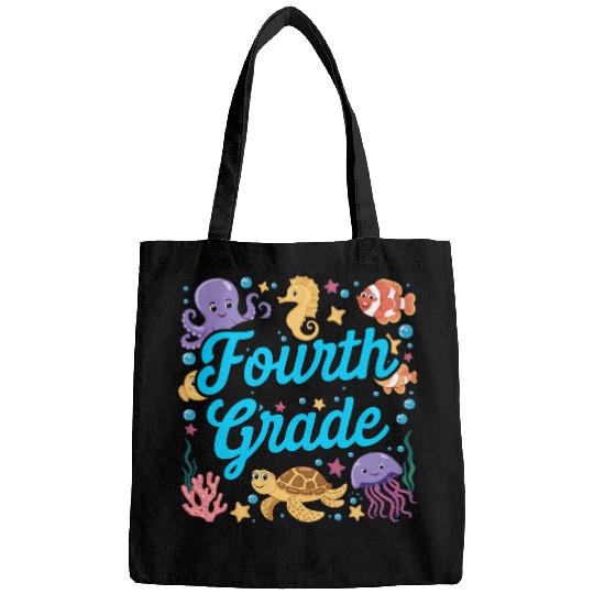 Turtle Pet Fourth Grade Under The Sea Underwater Turtle Fish School Bags