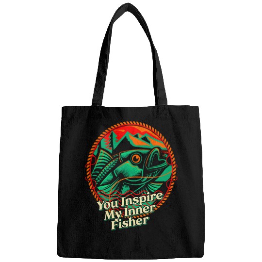 Inspire My Inner Fisher Positive Quotes Lifestyle Positivity Bags