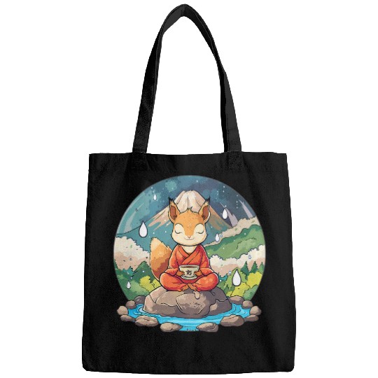 Squirrel Pet Meditation Buddhist Nature Spirituality Yoga Hindu Bags