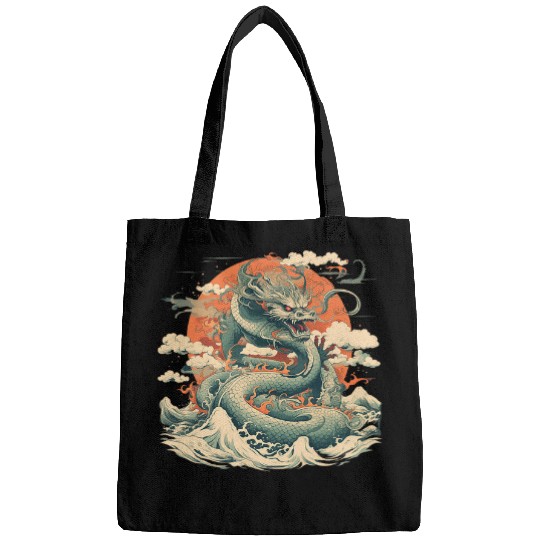 Dragon Pet Threatening japanese dragon Bags