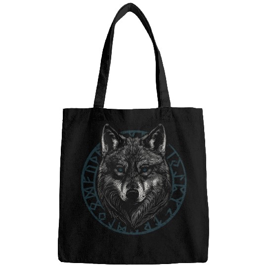 Norse Viking wolfs Fenrir Odin Geri Freki Moon Sun Hati Skoll Bags