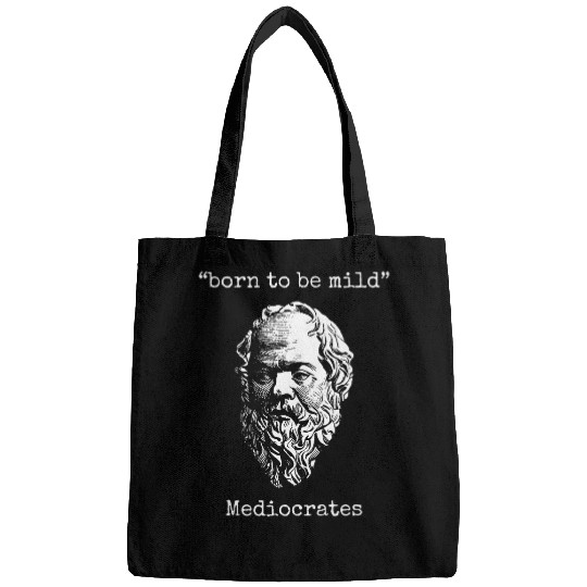 Sloth Pet Mediocrates Born to Be Mild Lazy Logic Sloth Wisdom Quote Bags