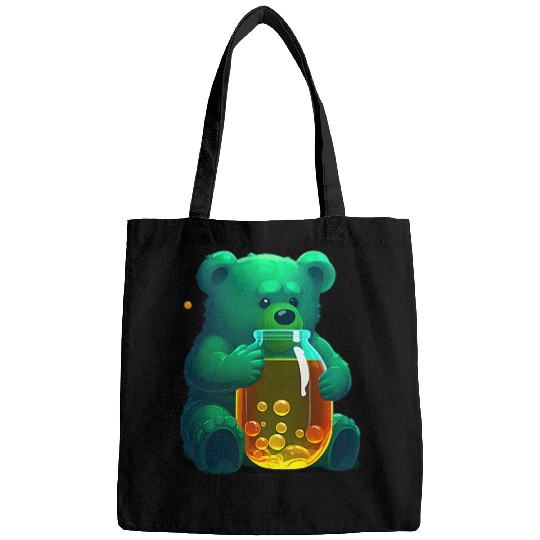 Bear Pet Cute Green Gummy Bear Bags