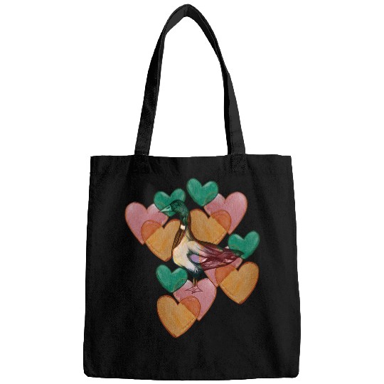 Duck Pet Mallard Duck watercolor Bags