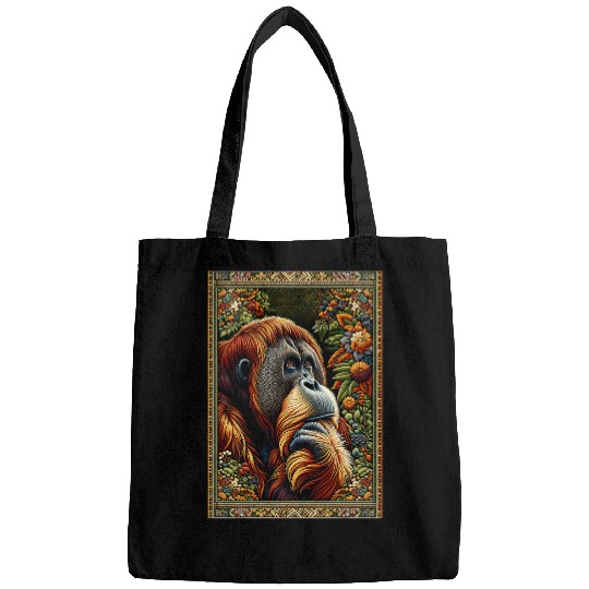 Lion Pet Artwork Elegant Tapestry Motif Style Bags