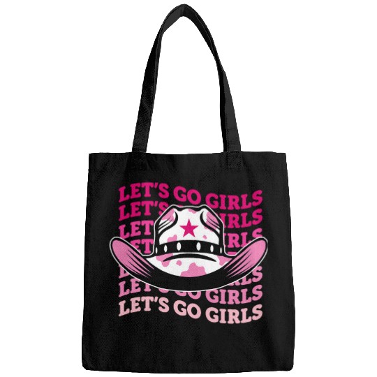Lets Go Girls Cowboy Hat Bachelorette Party Western Rodeo Bags