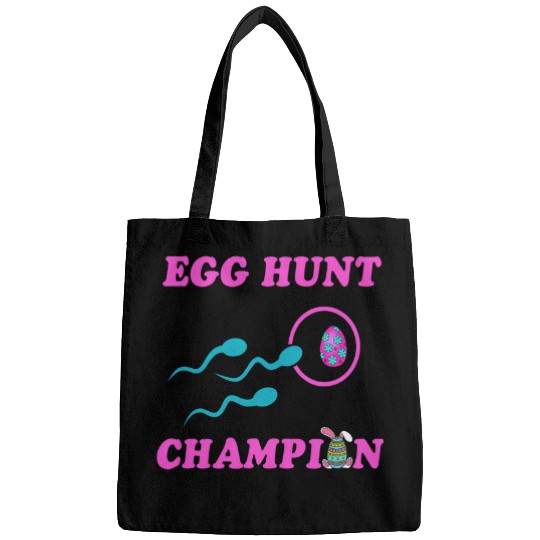 Egg Hunt Champion Funny Dad Easter Pregnancy Announcement Bags