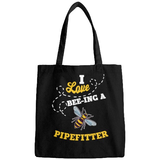 Plumbers Job I Love BeeIng A Pipefitter Honey Bee Job Profession Bags