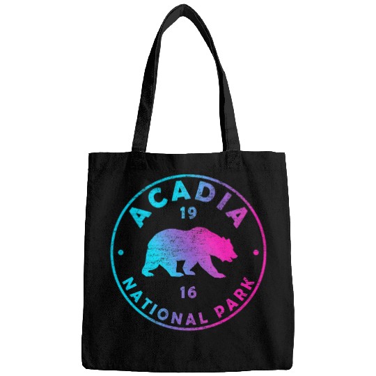 Bear Pet Retro Acadia National Park Colorful Tie Dye Bear Boys Girls Bags