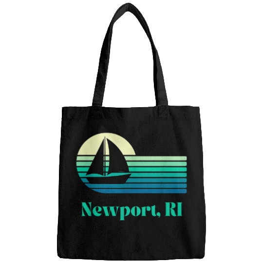 Newport Rhode Island Retro vintages Groovy Sailing Sail Boat Bags