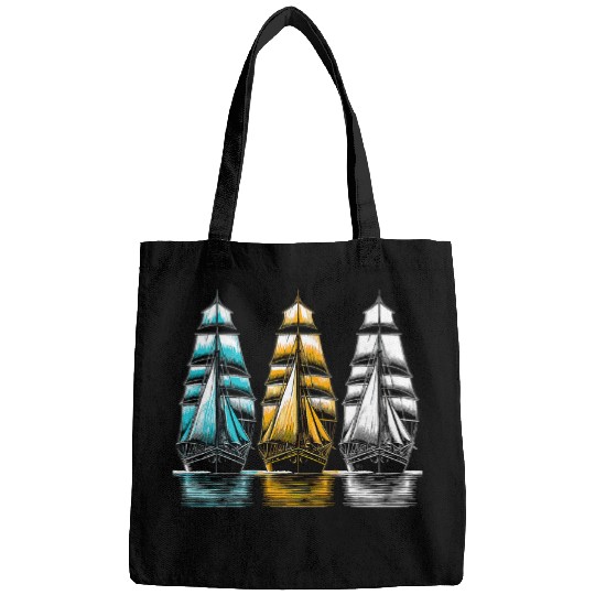 Sailing Ships s I saw three ships Christmas Carol Bags