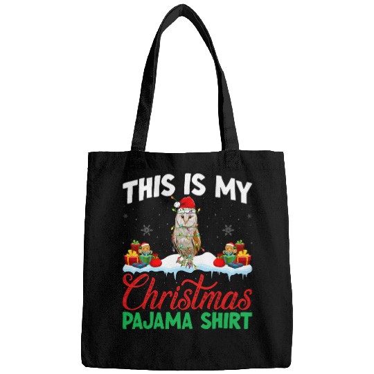 Owl Pet Barn Owl Christmas Pajama Barn Owl Wearing Santa Hat Bags