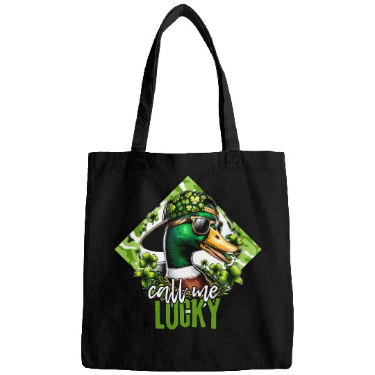 Saint Patricks Call Me Lucky Mallard Duck St Patricks Day Bags