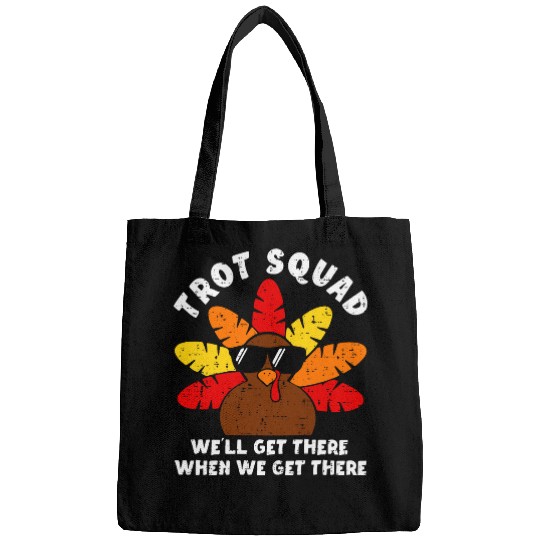 Turkey Trot Squad Race Funny Thanksgiving Running Runner Bags