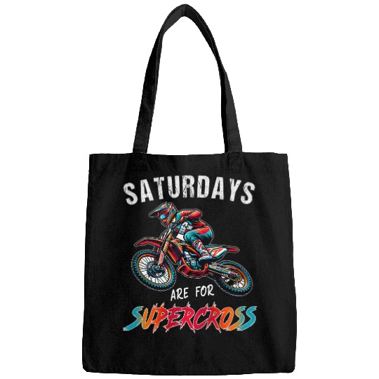 Saturdays Are For Supercross Dirt Bike MX Racing MotoBiker Bags