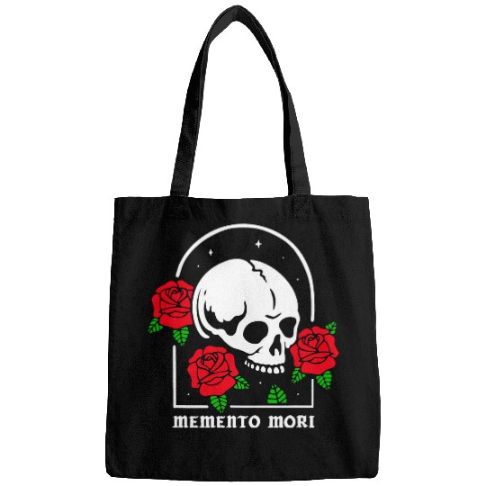 Memento Mori Skull and Roses Tattoo 9 Bags