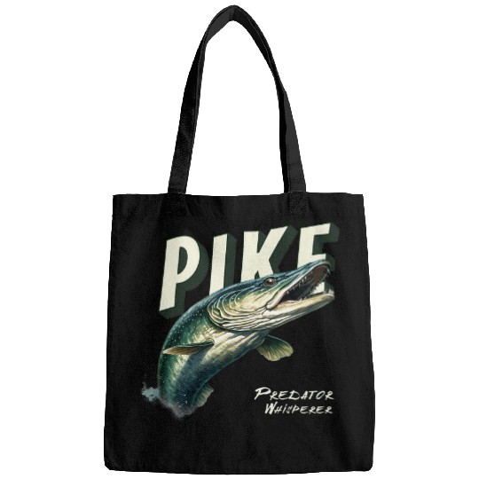 Northern Pike Whisperer Fishing Enthusiasts Angler Fishermen Bags