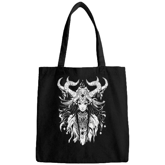 Satanist Midnight Demon Girl Tattoo Bags