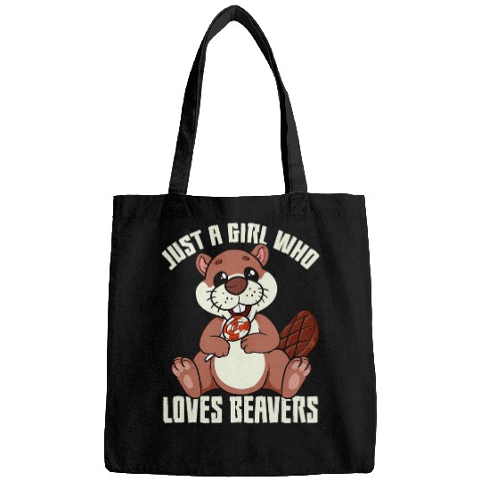 Just A Girl Who Loves Beavers 2 Bags