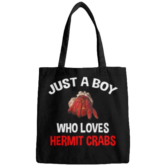 Just A Boy Who Loves Hermit Crabs Funny Hermit Crab Lover Bags