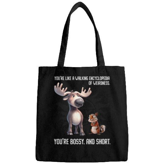 Squirrel Pet Moose and Squirrel Funny SPN Bags