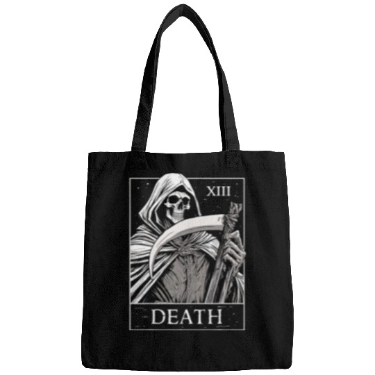 Santa Muerte Death Tarot Card Dia De Los Muertos Bags