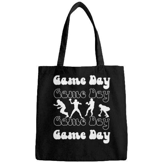 Retro Game Day Football Quarterback Running Back Linebacker Bags