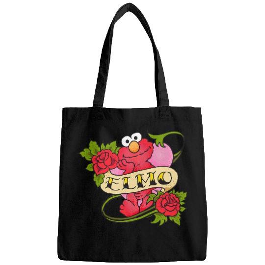 Sesame Street Elmo Hearts And Roses Tattoo Bags