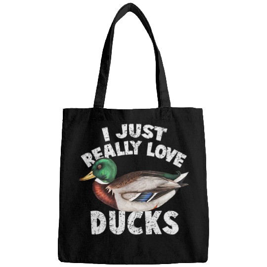 Duck Pet I Just Really Love Ducks Cute Mallard Duck Bags