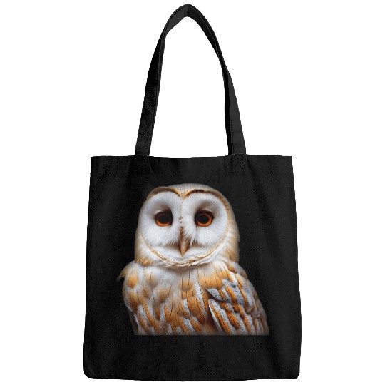 Owl Pet Solid Gold Barn Owl Photorealistic Owl Perfectly Round Eyes Bags