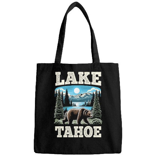 Lake Tahoe Adventure Nature Lover Mountain Hiking Design Bags