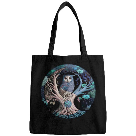 Owl Pet Yin Yang Owl Tree of Life Bags