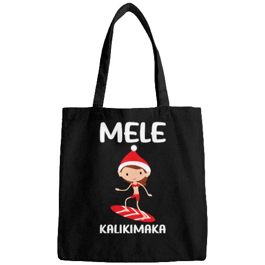 Mele Kalikimaka Hawaiian Christmas Surfing Kids Girls Hawaii Bags