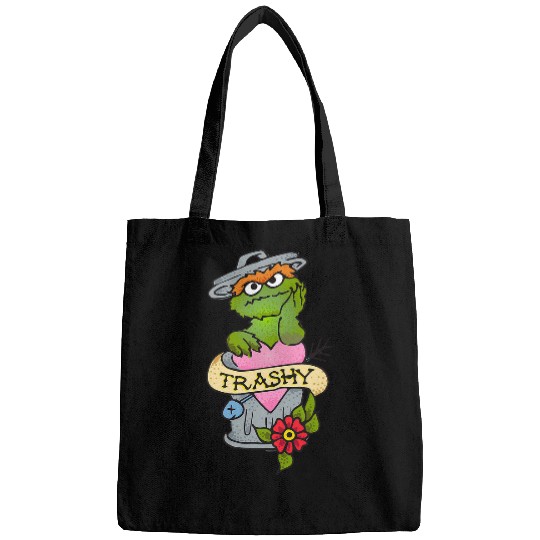 Sesame Street Oscar The Grouch Trashy Tattoo Bags