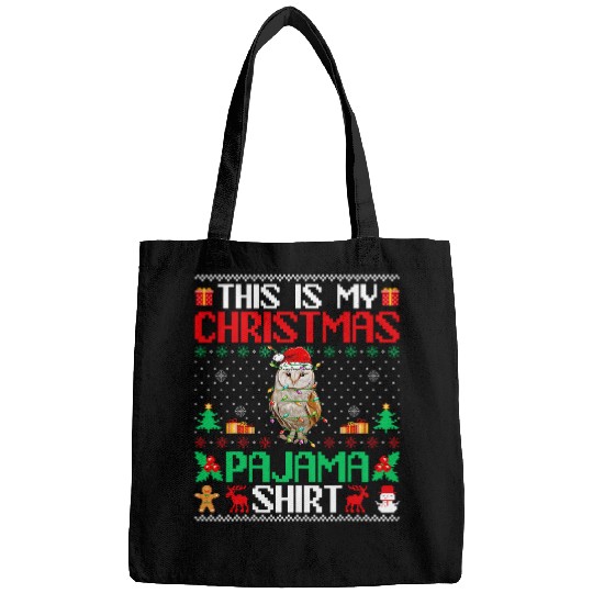 Owl Pet Barn Owl Christmas Santa Hat Pajama Barn Owl Lover Bags
